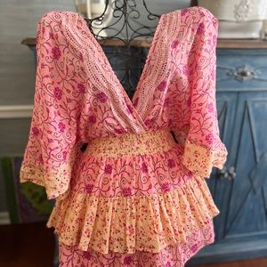 River Island UK Boho patchwork romper